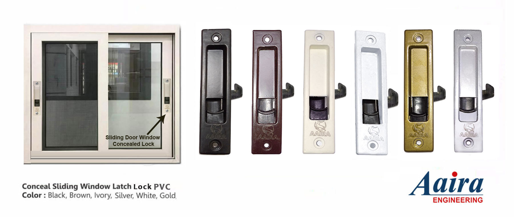 Sliding Wndow Section Lock Manufacturers Rajkot - PVC-Metal